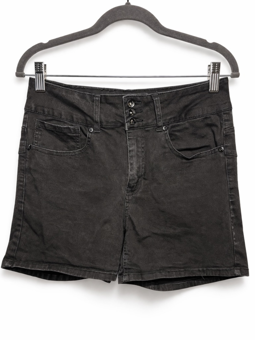 Hot Topic Black Super Skinny Shorts 4” Inseam High Rise Alt Grunge Size 11
